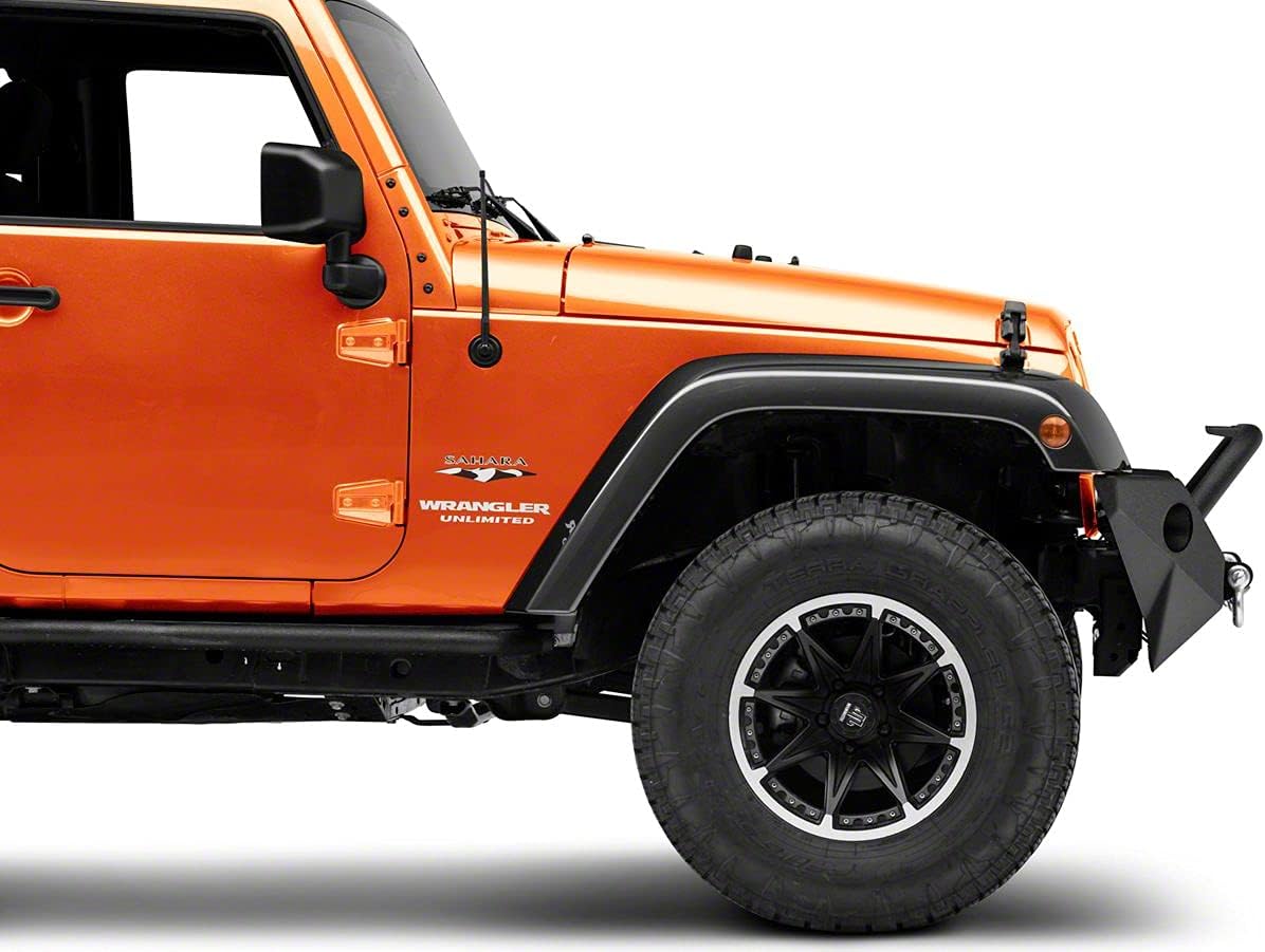 Barricade Extreme HD Full Width Front Bumper with LED Fog Lights Compatible with 07-18 Jeep Wrangler JK