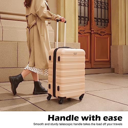 Coolife Luggage 4 Piece Set Suitcase Spinner Hardshell Lightweight TSA Lock