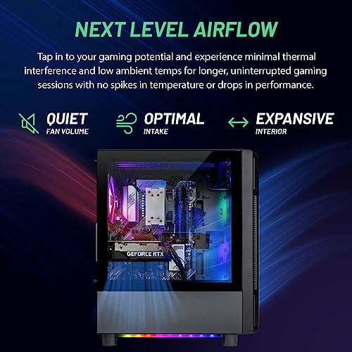Skytech Nebula Gaming PC Desktop, Ryzen 5 5600 3.5 Ghz (4.4GHz Turbo Boost), NVIDIA RTX 3050 6GB GDDR6, 1TB SSD, 16GB DDR4 RAM 3200, 650W Gold PSU