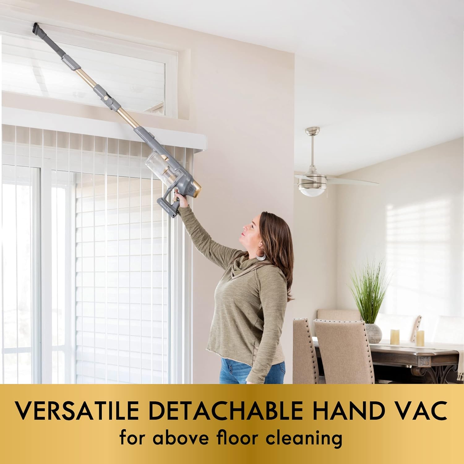 Kenmore DS4095 21.6V Cordless Stick Vacuum Lightweight Cleaner with 2-Speed Power Control, LED Headlight, Converts to Handheld for Hardwood Floors
