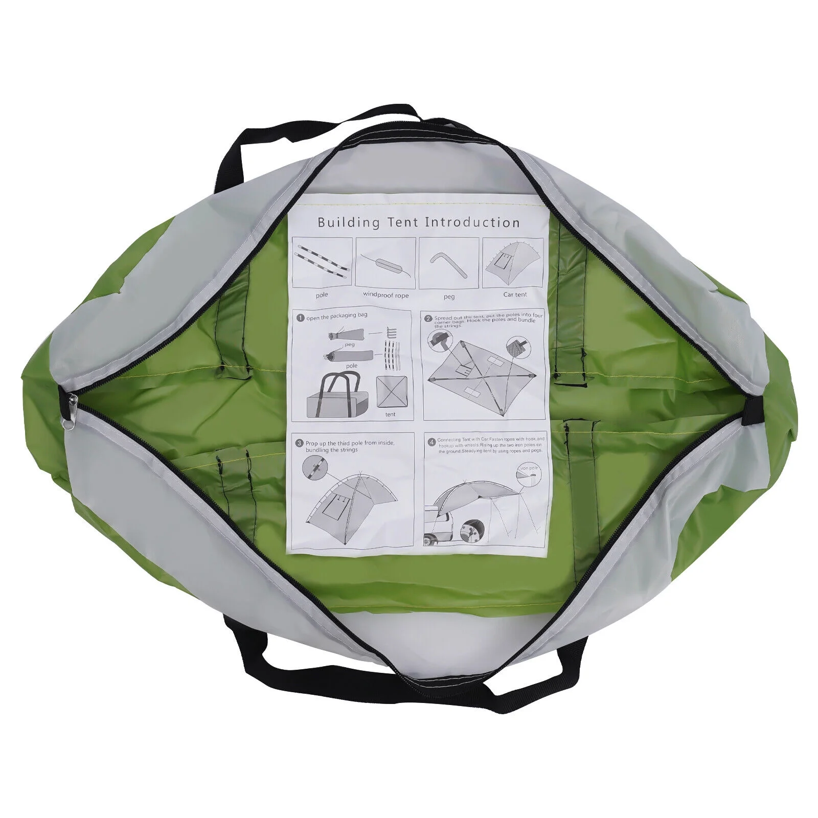 Miumaeov Car SUV Truck Tent Shelter Awning Rooftop Outdoor Camping Canopy Sunshade 9.18X6.2ft