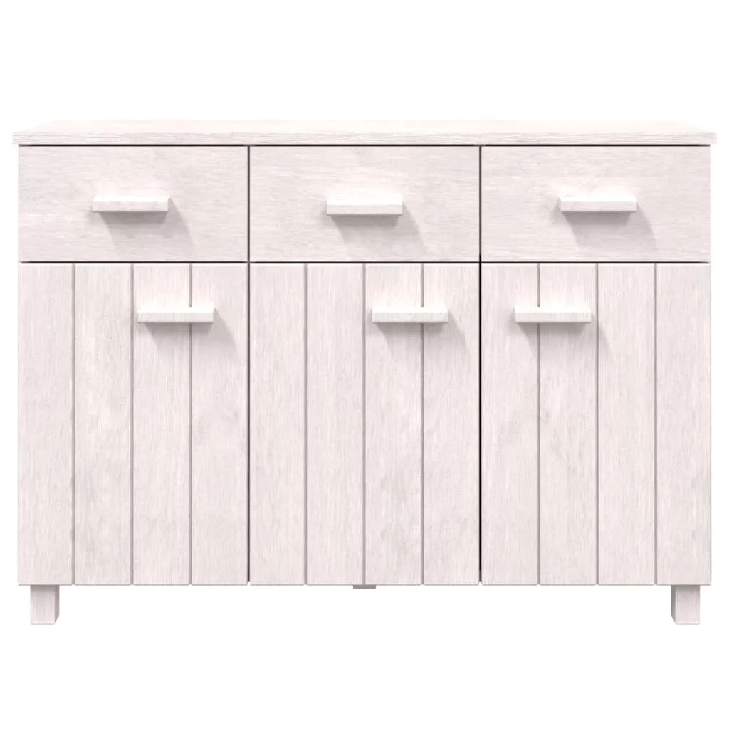 Walmeck Sideboard HAMAR White 44.5"x15.7"x31.5" Solid Wood Pine