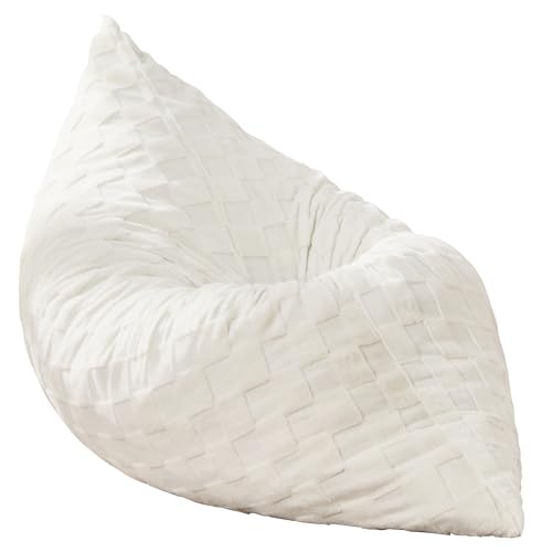 Hobestluk 3 in 1 Bean Bag Chair Giant Bean Bag Chairs Convertible Bean Bag Floor Cushion with Machine Washable Cover