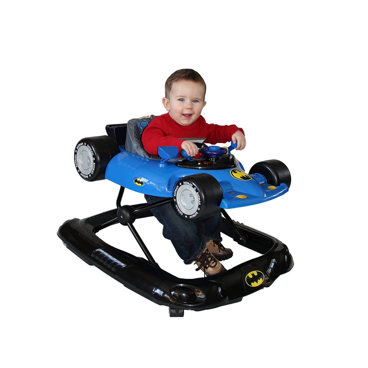 KidsEmbrace Batman Baby Activity Walker DC Comics Car Music and Lights Blue