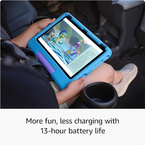 Amazon Fire HD 10 Kids tablet (newest model) ages 3-7 | Bright 10.1" HD screen with included ad-free and exclusive content, robust parental controls