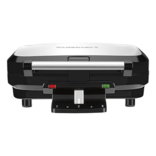 Cuisinart WAF-150 4-Slice Belgian Classic Waffle Maker, Square, Stainless Steel/Black