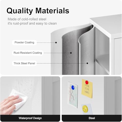 Tall Bathroom Cabinet,Narrow Metal Storage Cabinet with 5 Adjustable Shelves and Single Barn Door,Slim Pantry Storage Organizer for Bathroom,Kitchen