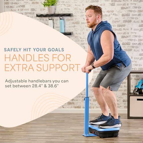 Lifepro TrimLite Vibration Plate Exercise Machine with Handlebars – Whole Body Vibration Machine, Ideal Lymphatic Drainage Massager – 99 Speed Levels