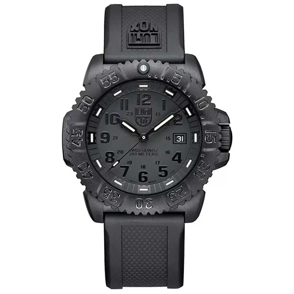 Luminox 3051 BLACKOUT EVO Navy SEAL Swiss Dive Watch - Radiant Selections