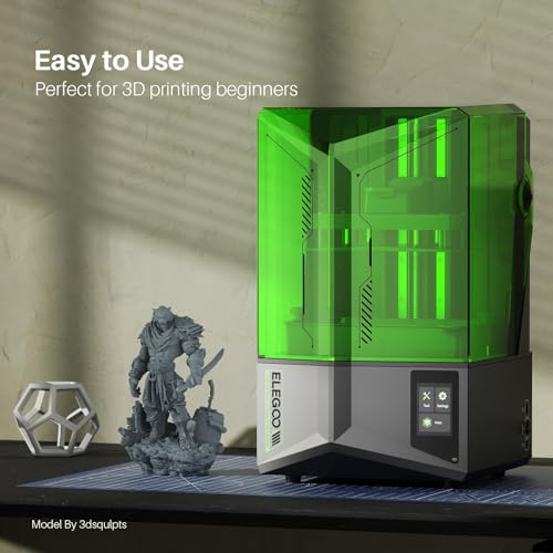 ELEGOO Saturn 4 Ultra 16K Resin 3D Printer with 10" 16K Mono LCD and Flip-up Lid, Smart Tank Heating at 30 ｰC, 150mm/h High Speed Printing