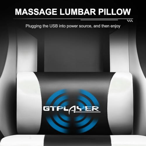 GTPLAYER Gaming Chair, Computer Chair with Footrest and Lumbar Support