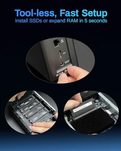 TERRAMASTER F4 SSD NAS Storage - 4Bay All SSD NAS Server N95 QuadCore CPU, 8GB DDR5 RAM, 5GbE Port
