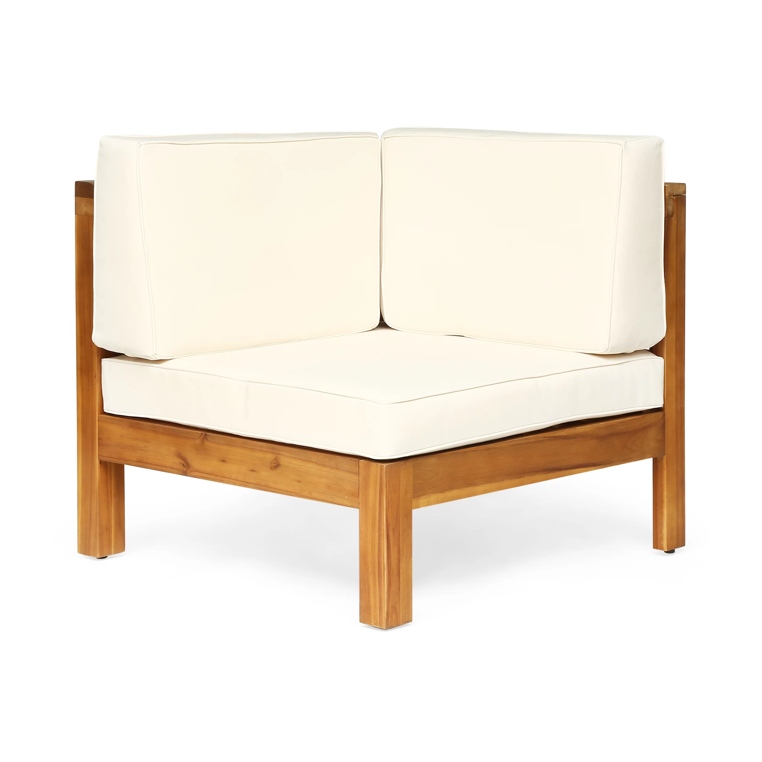 GDF Studio Krystin Outdoor U-Shaped Sectional Sofa Set with Fire Pit, Brown
