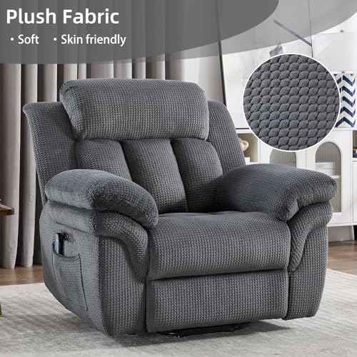 CANMOV 46" Wide Oversize Power Lift Recliner Chair, Extra Large Electric Lift Recliners for Elderly Big