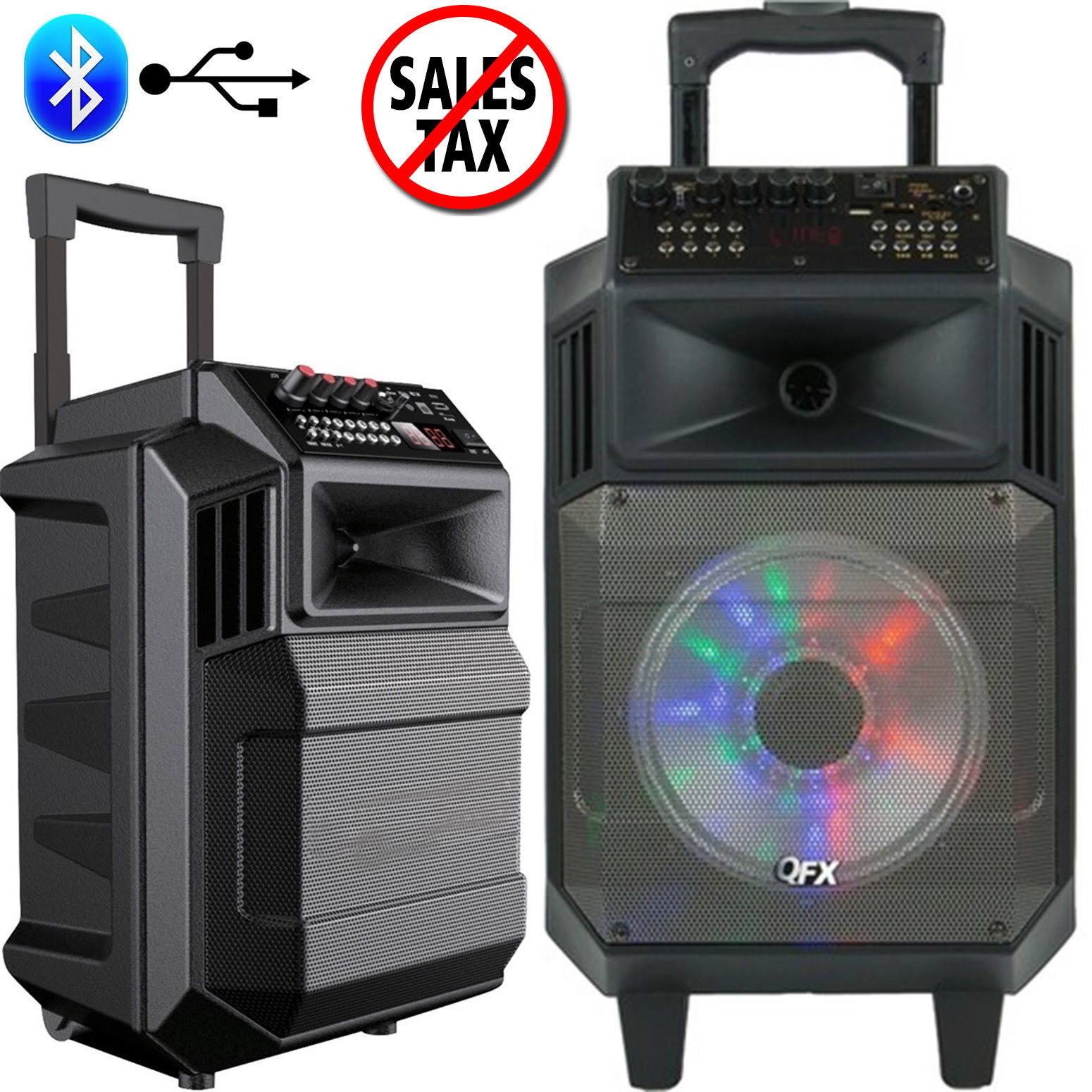 Qfx Pbx-2181 8x22 Bluetooth Portable Battery Powered Party Speaker