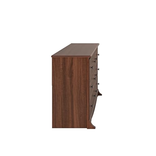 Prepac Double Drawer Dresser and Three Drawer Nightstand Rustic White Bedroom Collection