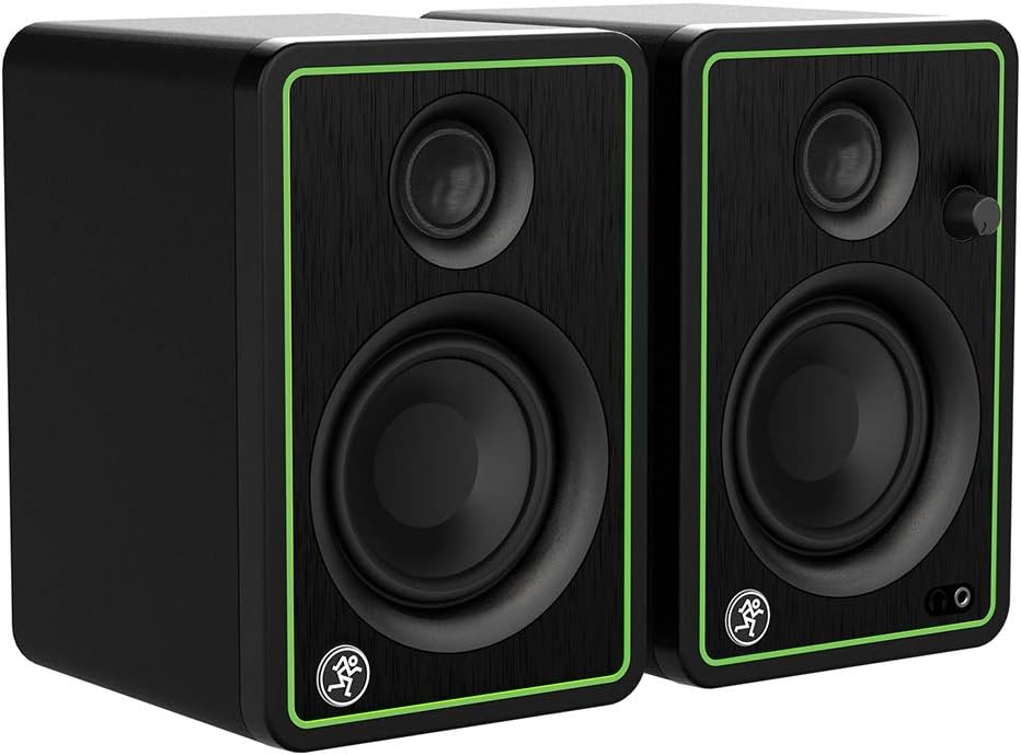 Mackie Element Series Carbon Premium USB Condenser Microphone Bundle CR3-X Multimedia Monitors (Pair), Polsen Headphone