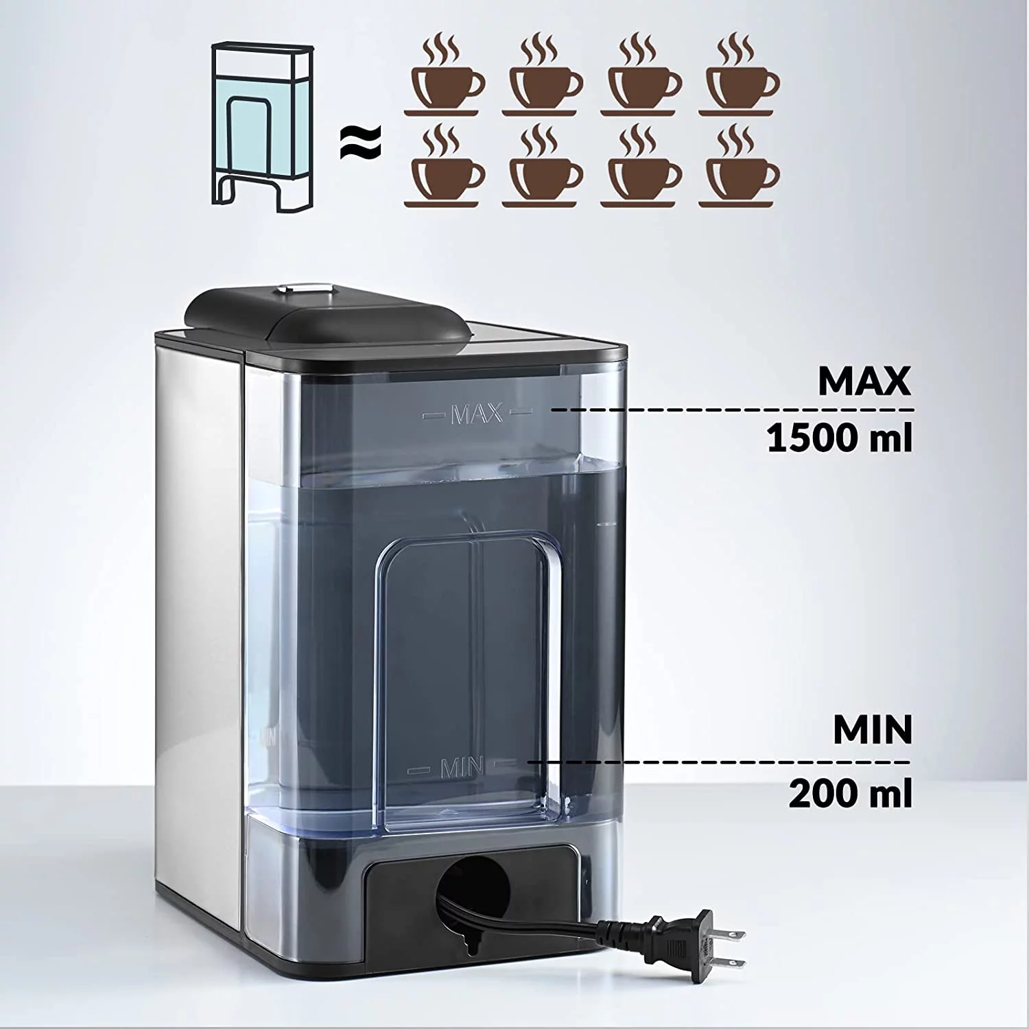 Mecity Coffee Maker 3 in 1 Single Serve Coffee Machine, Compatible with K cup Capsules, Instant Coffee Pot, Tea maker, 6,8,10 Oz Cup
