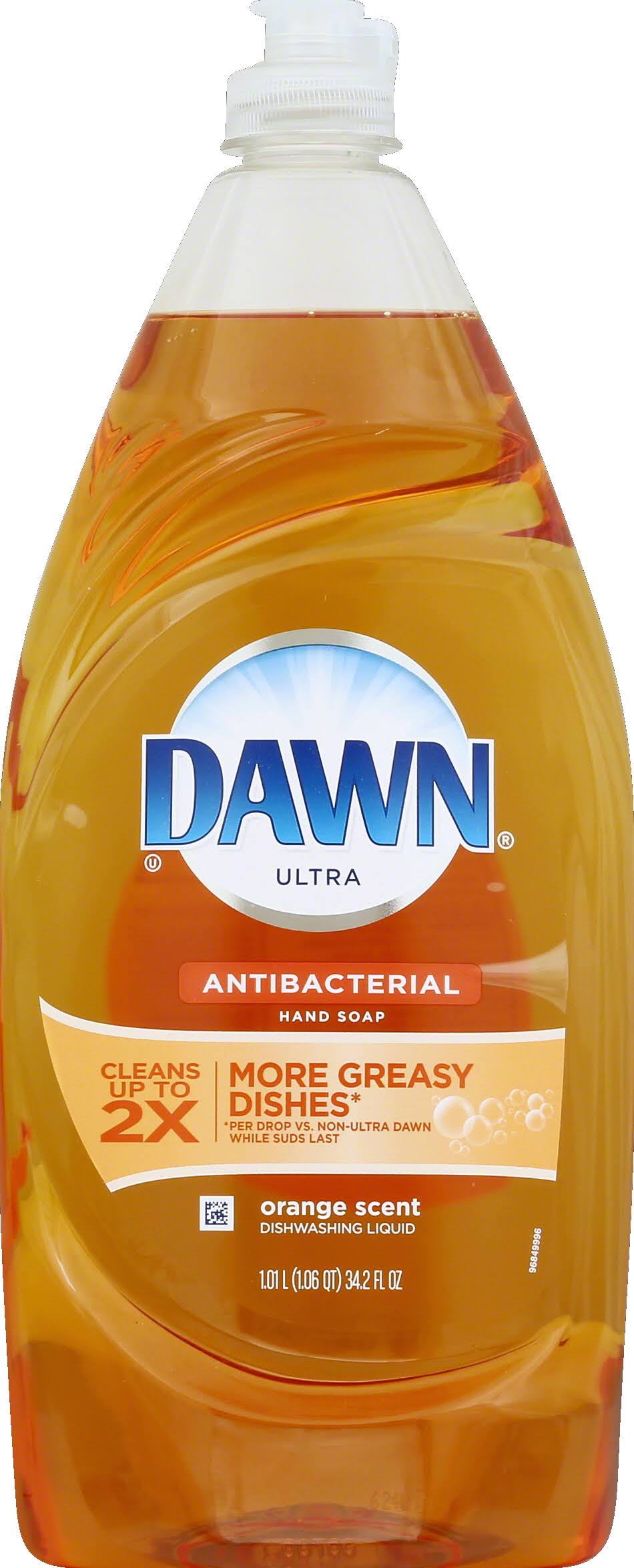 Dawn Ultra Dishwashing Liquid Dish Soap, Antibacterial Orange, 34.2 oz