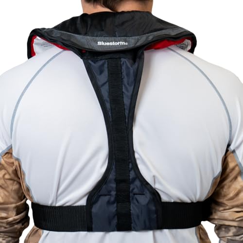 BLUESTORM Stratus 35 Inflatable Life Jacket PFD for Adults | US Coast Guard (USCG) Approved Automatic Self Inflating Life Vest Preserver with Manual