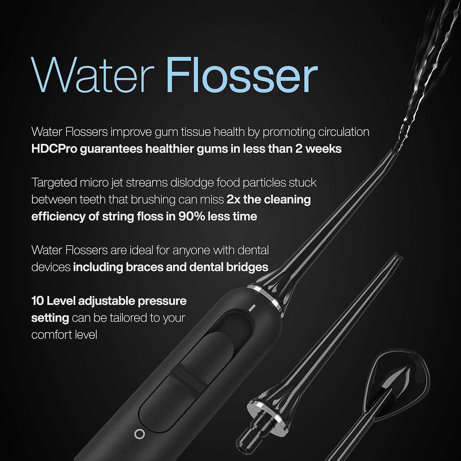 AquaSonic Home Dental Center PRO – Complete Home Oral Care – Brush & Floss – Ultrasonic Electric Toothbrush & Water Flosser – Whiter Teeth &
