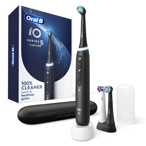 Oral-B iO Deep Clean + Whiten Rechargeable Electric Toothbrush with Visible Pressure Sensor, 2 Minute Timer, 5 Cleaning Settings, 1 iO5 Limited