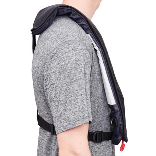 BLUESTORM Cirrus 26 Inflatable Life Jacket PFD for Adults (Coastal Blue) | US Coast Guard (USCG) Approved Automatic Self Inflating Life Vest