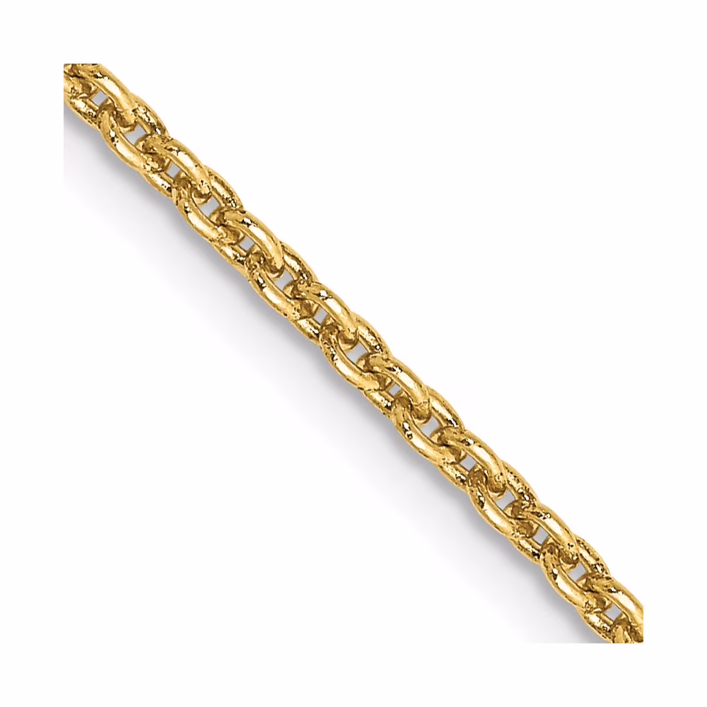 Primal Gold 14K Yellow Gold 2mm Round Open Link Cable Chain