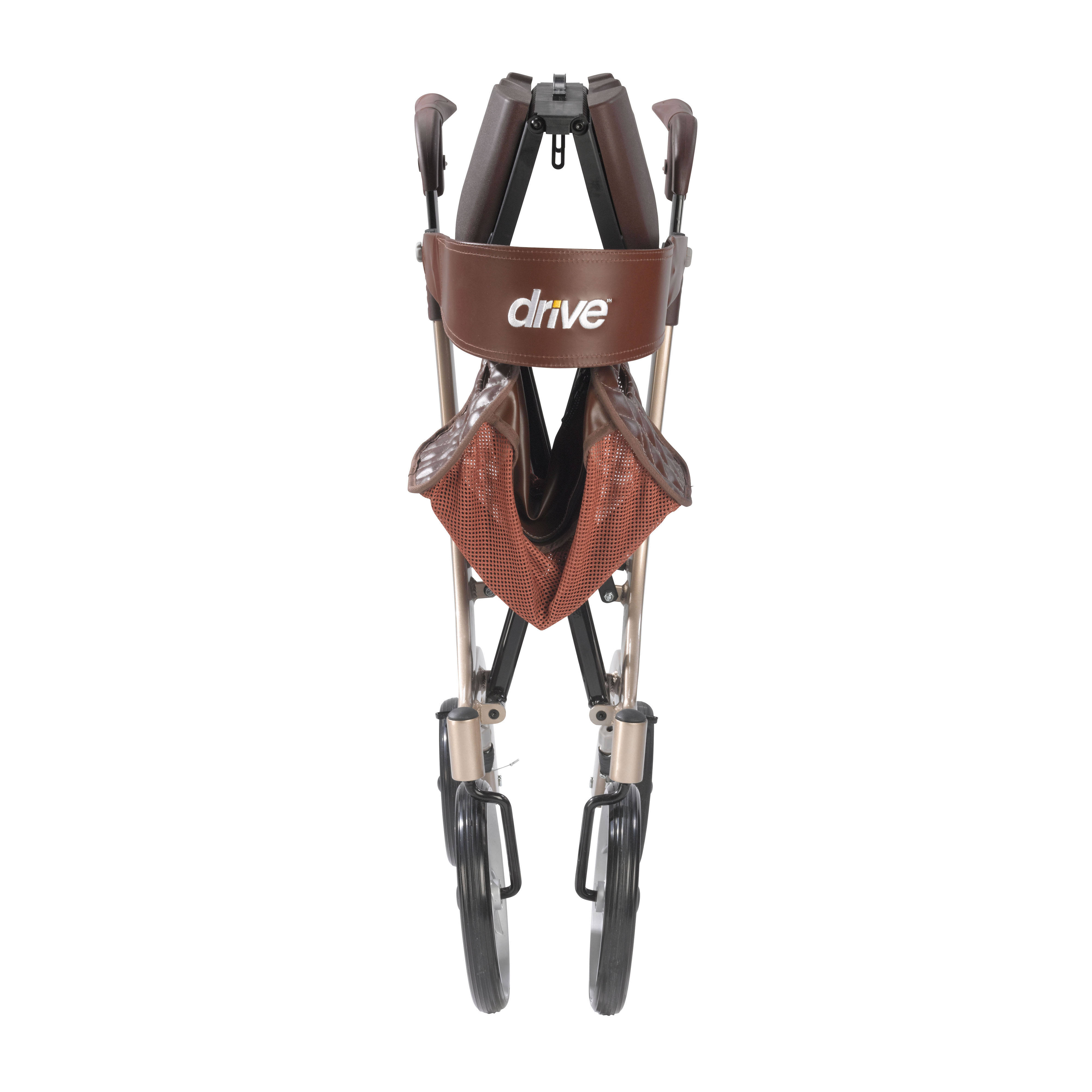 Drive Medical Nitro DLX Euro Style Rollator Rolling Walker, Brown