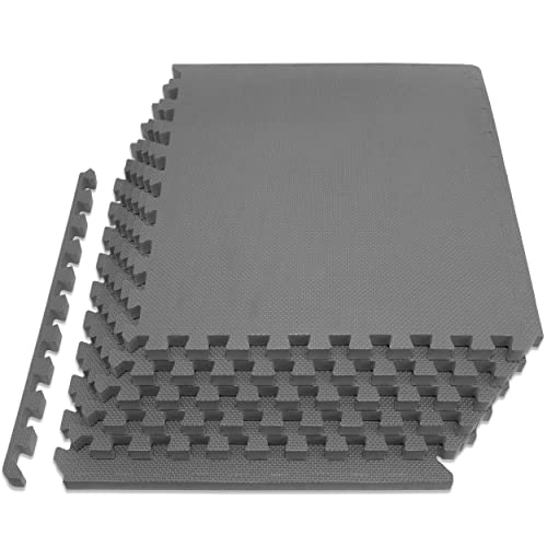 ProsourceFit Extra Thick Puzzle Exercise Mat , EVA Foam Interlocking Tiles for Protective, Cushioned Workout Flooring for Home and Gym Equipment