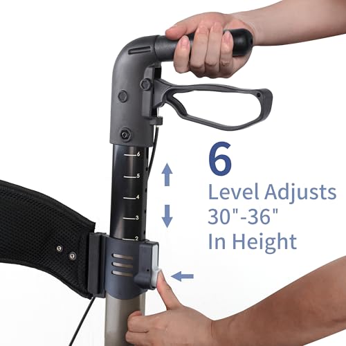 Rollator Walker for Seniors,Foldable All Terrain Rolling Walkers with Cane Holder