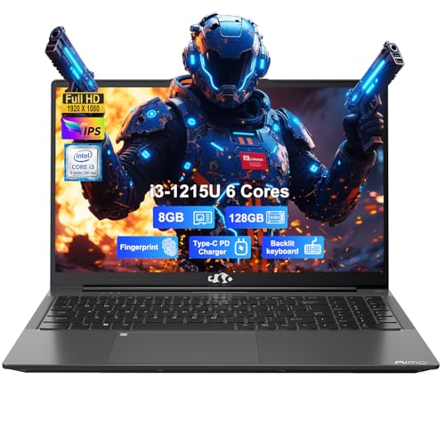 NIMO 15.6" IPS FHD-Business-Laptop, Intel 6 Core i3-1215U 8GB RAM 256GB SSD (Beat i5-1135G7