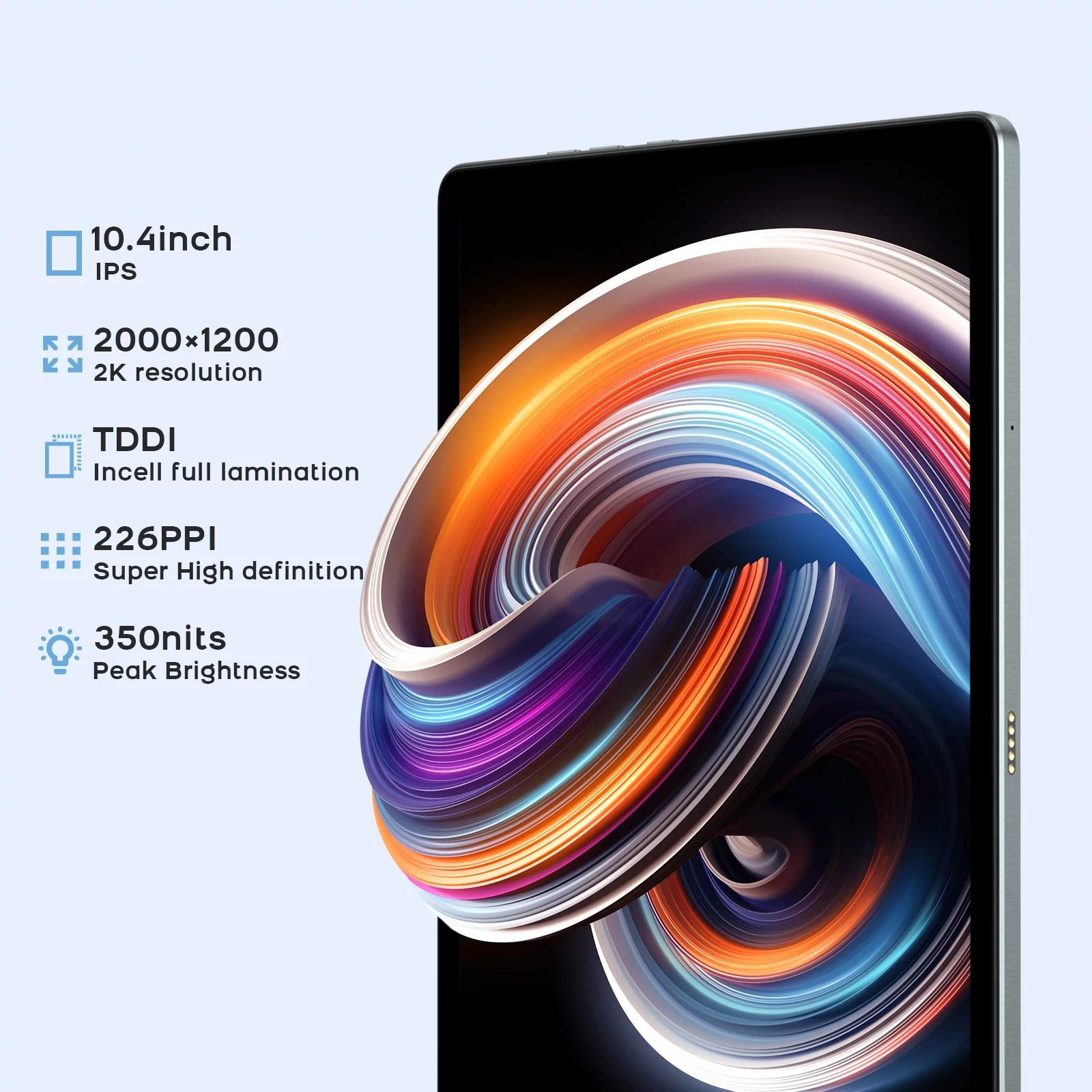Android Tablet 10.4 Inch Gaming Tablet, Headwolf HPad1 FHD 2K Display 8GB RAM + 128GB ROM Octa Core Android 12 Tablet, 7700mAh Battery Fast Charge