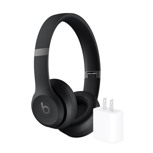 Beats Solo 4 - Wireless Bluetooth On-Ear Headphones, Apple & Android Compatible, Up to 50 Hours of Battery Life - Black & Gold