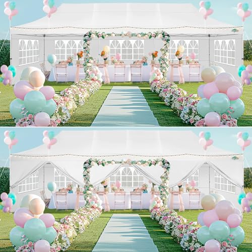 10x10 Pop Up Canopy Tent with 4 Sidewalls and Mesh Windows 2.0