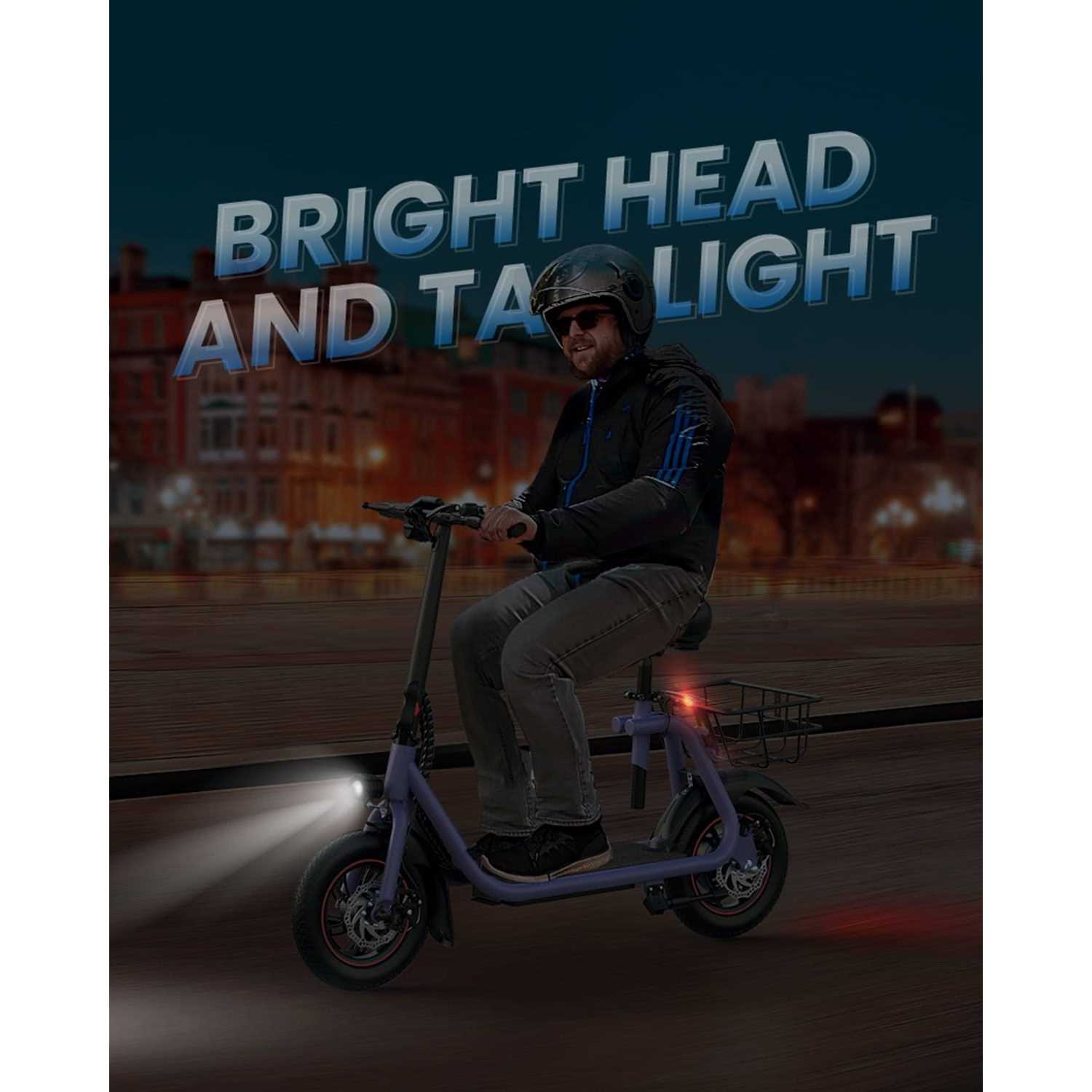 Gyroor C1 450w Electric Scooter with Seat for Adults Max Speed 15.5mph Up to 21 Miles Range - Sports Supplies Online Store