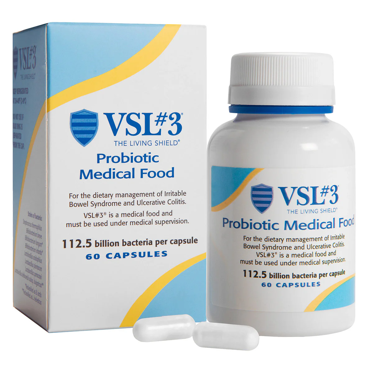 VSL#3 Probiotic Medical Food 112.5 Billion CFU 60 capsules - Kansas Nuitrition - HNZSDS