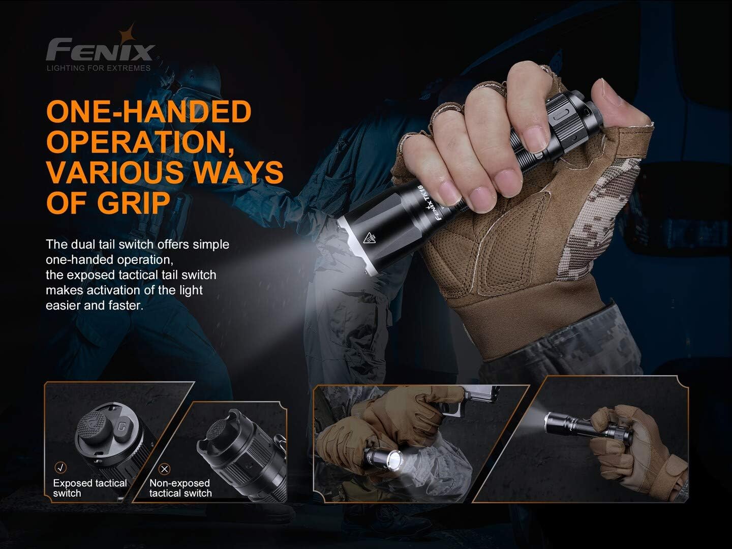 Fenix TK16 V2 3100 Lumen LED Tactical Flashlight, USB Rechargeable ARB-L21-5000U Li-ion Battery and EdisonBright BBX5 Battery Carrying case Bundle