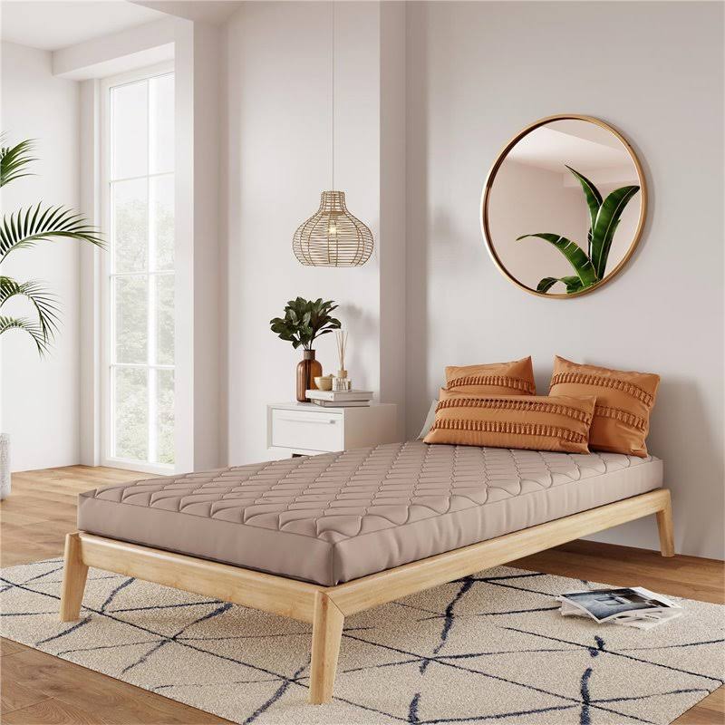 DHP Dana 6 inch Quilted Twin Mattress with Removable Cover in Gray