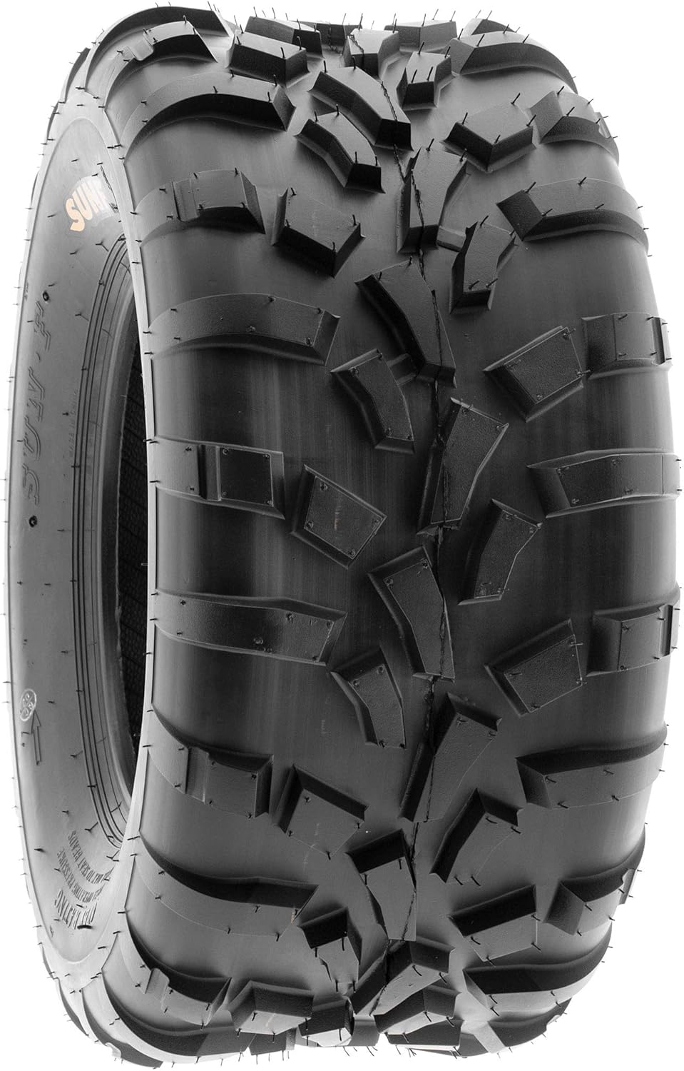 Set of 4 SunF A010 25x11-12 Front & 25x11-12 Rear ATV UTV Lawn Mowers Tires, 6 PR, Tubeless