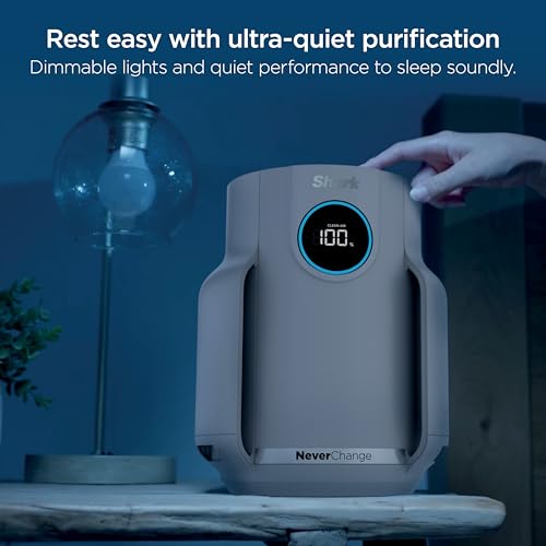 Shark Air Purifiers for Home Large Room with NeverChange Air Filter, 5 Year HEPA Filter, Covers 650 Sq. ft