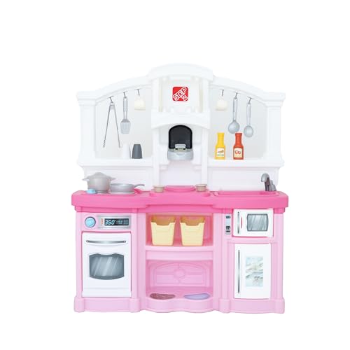 Step2 Fun with Friends Kids Kitchen Playset, Indoor/Outdoor Kitchenette, Interactive Play with Lights and Sounds, Durable Plastic