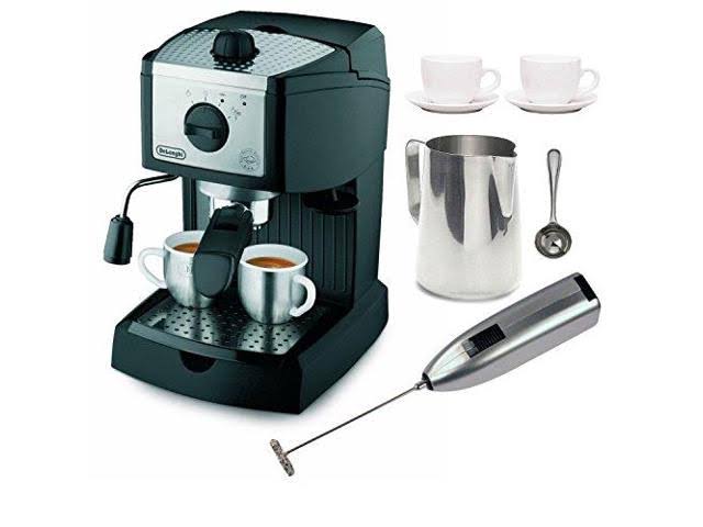 Delonghi Ec155 15 Bar Pump Espresso And Cappuccino Maker Bundle
