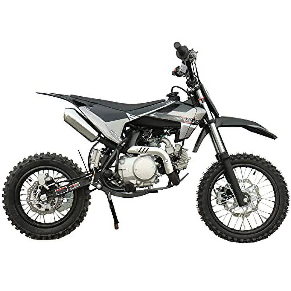 X-Pro Brand New 125cc Gas Pit Dirt Bike with 4-Speed Manual Transmission, Kick Start, 14"/12" Tires!