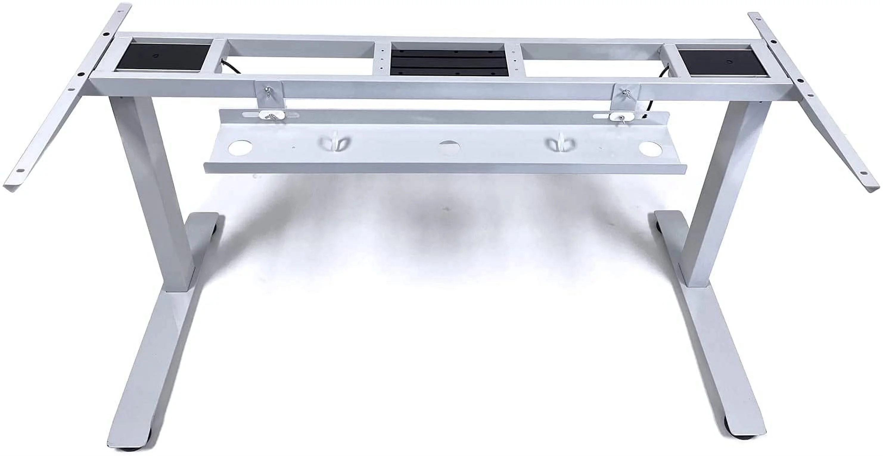 ApexDesk Elite Series 60" W Electric Height Adjustable Standing Desk (Light Oak Top, White Frame)