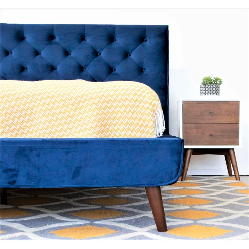 Home Square 3 Piece Set with 5 Drawer Dresser 6 Drawer Dresser and Nightstand