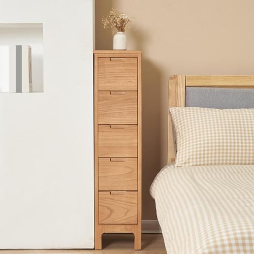 Tall Drawer Organizer for Small Spaces - Narrow Dresser with 5 Drawer Floor Cabinet Storage Organizer - Free Standing Cabinet