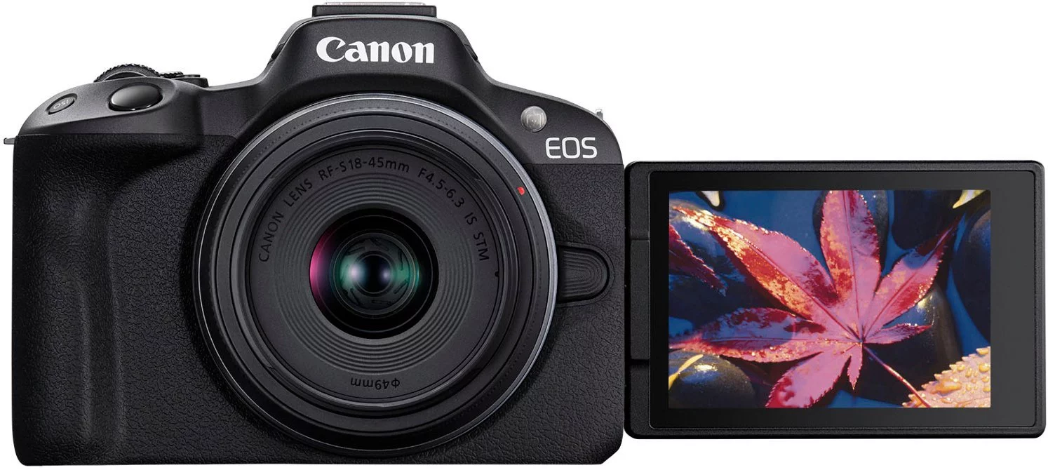 Canon EOS R50 4K Video Mirrorless Camera with RF-S 18-45mm f 4.5-6.3 is STM Lens and 20 Essential Accessories for Content Creators