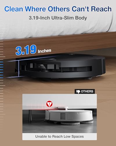 ECOVACS DEEBOT T50 MAX PRO Omni Robot Vacuum and Mop, 18,500Pa Suction, 18mm Auto-Lift, ZeroTangle &TruEdge 2.0, AIVI 3.0 Obstacle Avoidance