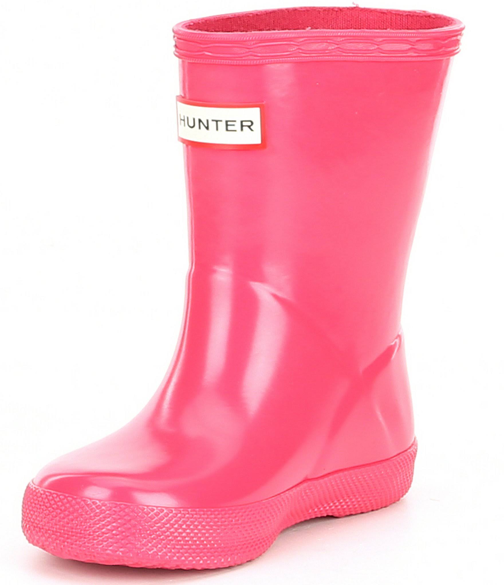 Hunter Original Kids First Classic Gloss Rain Boots - Military Red US 8